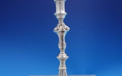 English Sterling Silver By William Grundy Candlestick Georgian Antique