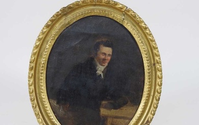 English school, 18th century, portrait of a gentleman, oil on...