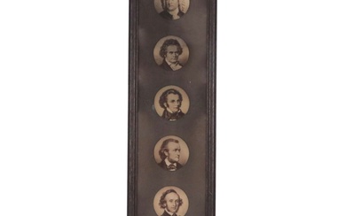 Engraved Portrait Panel Featuring Bach, Beethoven, Schubert and Others