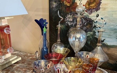 Ensemble de verres de Murano comprenant quatre... - Lot 48 - A.Blanchy | E.Lacombe - Bordeaux Chartrons - Bordeaux Enchères