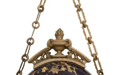 Eugène Farcot (1830-1896), Gilt Brass-Mounted Porcelain Wall Clock