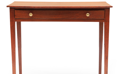 FEDERAL-STYLE MAHOGANY BOW-FRONT SINGLE-DRAWER TABLE