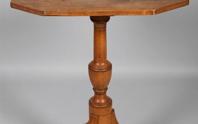 FEDERAL WALNUT AND FRUITWOOD CANDLESTAND