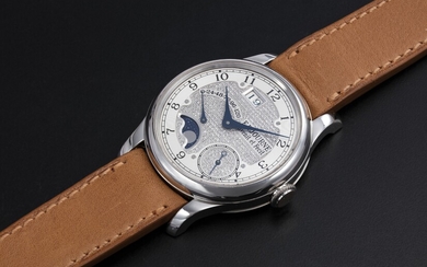 F.P. JOURNE, A PLATINUM AUTOMATIC WRISTWATCH WITH DIAMOND-SET DIAL AND MOON-PHASE, OCTA DIVINE