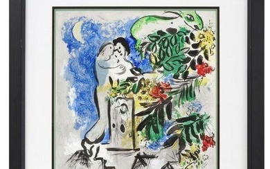 FRENCH HAND COLORED LITHOGRAPH BY MARC CHAGALL