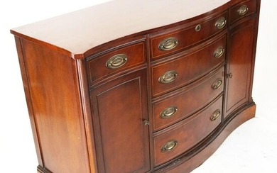 Federal-Style Mahogany Bow Front Chest of Drawers