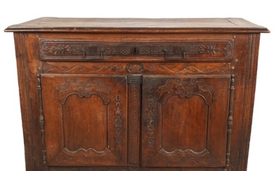 French Provincial Carved Walnut Cabinet