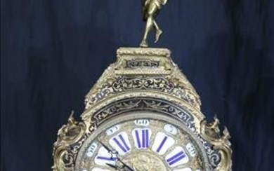 French boulle bracket clock with bronze angel