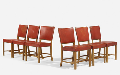 Fritz Hansen, dining chairs, set of six