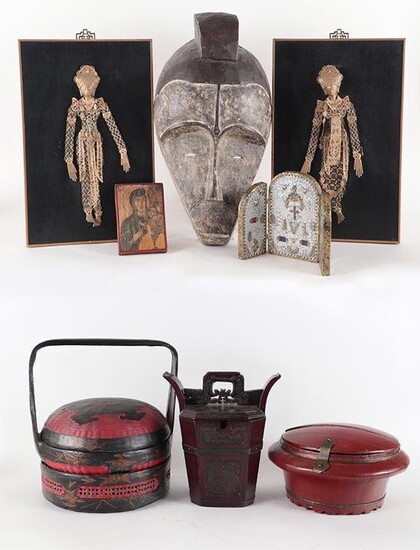 GROUPING OF EIGHT ETHNOGRAPHIC OBJECTS