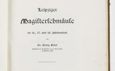 Georg Erler "Leipziger Magisterschmäuse