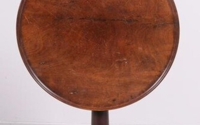 Georgian mahogany tilt top candle stand with dished top