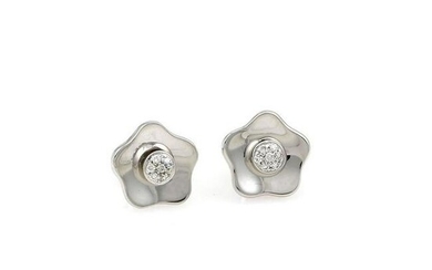 Georgio Visconte 18K White Gold Diamond Stud Earrings
