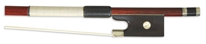German Silver-mounted Violin Bow - H.R. Pfretzschner, c. 1925, the octagonal stick stamped HR PFRETZSCHNER at the butt, the ebony frog with maker’s stamp and pearl eye, the silver and ebony adjuster, weight 58 grams.