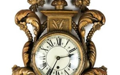 Gilt Wood Cartel Clock