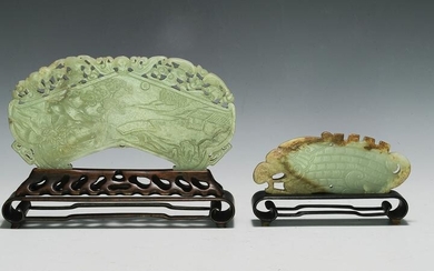 Group of 2 Jade Carvings, 18th Century or Earlier