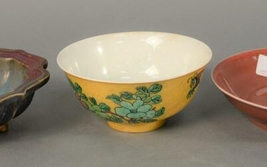 Group of three Chinese porcelain bowls to include