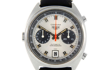 HEUER - a gentleman's stainless steel Carrera chronograph wrist watch.