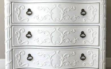 HICKORY WHITE SERPENTINE OVERSIZED TALL CHEST