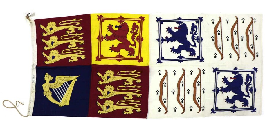 HM Queen Mother original stitched panel personal Royal Standard