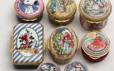 Halcyon Days and Other Enamel Boxes Featuring Popular Fictional Characters