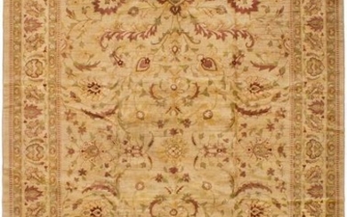 Hand-knotted Chobi Finest Beige Wool Rug 12'0" x 17'7"