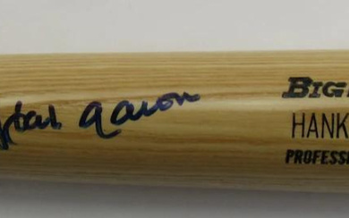Hank Aaron Signed Adirondack Baseball Bat (PSA)