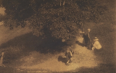 Heinrich Kühn, Wanderer unter einem Baum