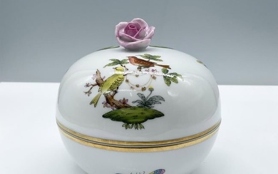 Herend Porcelain Covered Sugar, Rothschild Bird