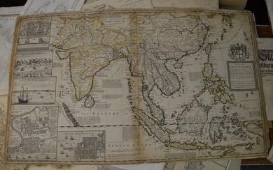 Hermon Moll, an engraved and hand-coloured map of the...