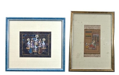 Hindu Illustrated Manuscript Page and Painting