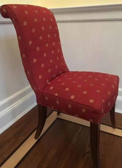 Hollywood Regency Style Upholstered Side Chair