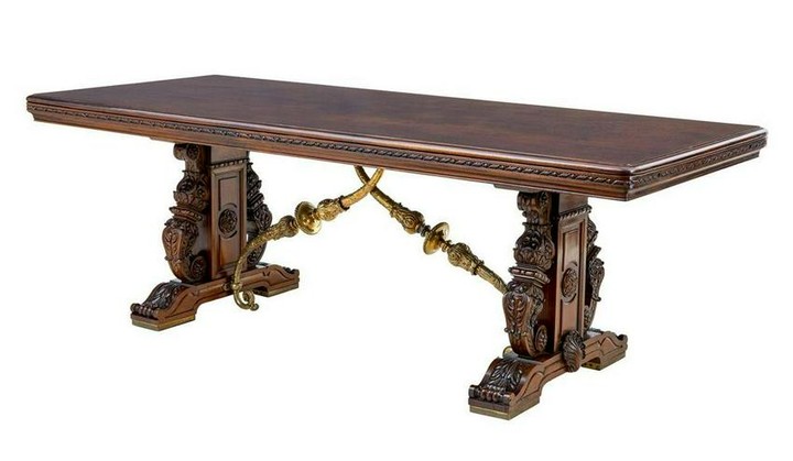 IMPRESSIVE 19TH CENTURY FRENCH CARVED WALNUT AND BRONZE