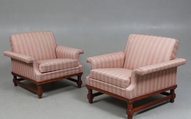 JOHANNES ANDERSEN. A pair of Trensums Armchairs, second half of the 20th century.