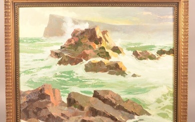 Jack Coggins Marine Art Seascape Oil Painting.