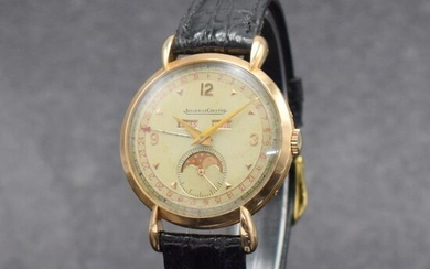 Jaeger-LeCoultre 18k pink gold gents wristwatch