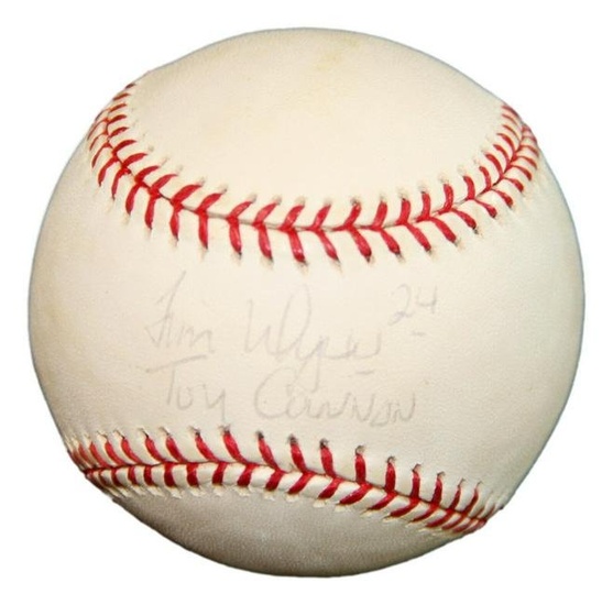 Jim Wynn Toy Cannon Signed OML Baseball Autographed Astros PSA/DNA AL82260