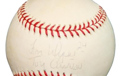Jim Wynn Toy Cannon Signed OML Baseball Autographed Astros PSA/DNA AL82260