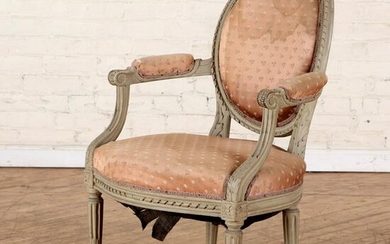 LATE 18TH C./EARLY 19TH C. FRENCH OPEN ARM CHAIR