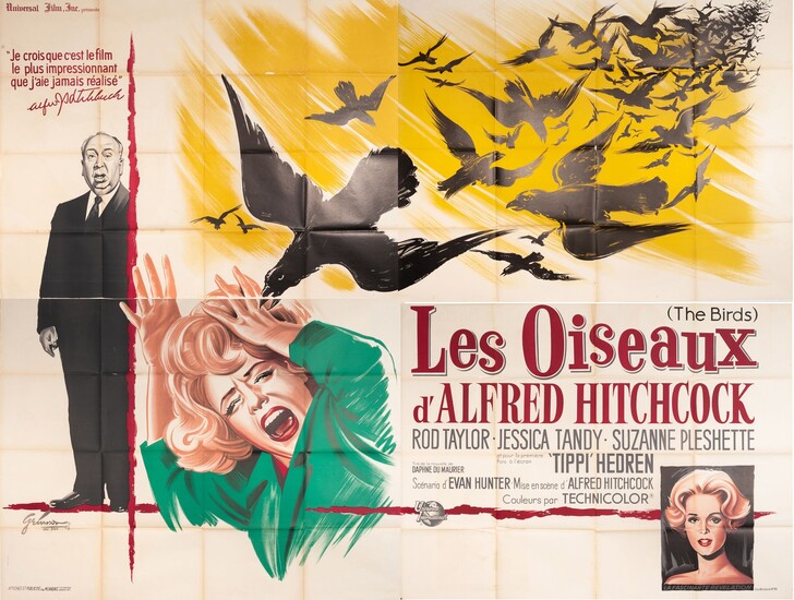 LES OISEAUX / THE BIRDS Alfred Hitchcock.... - Lot 248 - Tessier & Sarrou et Associés