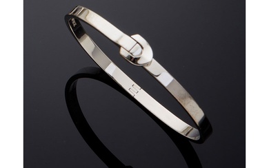 LOUIS VUITTON Bracelet "Emprise" moyen modele en or blanc 18 carats (750/000) composé d'un jonc...