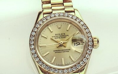 Ladies Rolex 18k Oyster Perpetual Datejust