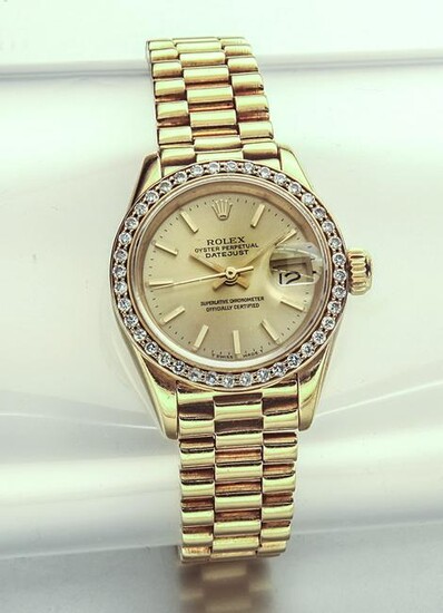 Ladies Rolex 18k Oyster Perpetual Datejust