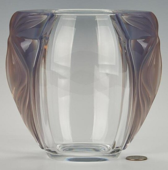 Lalique Clematites Crystal Vase