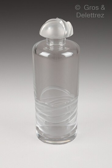 Lalique France. Carafe cylindrique en cristal... - Lot 148 - Gros & Delettrez