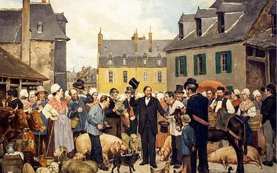Léonce Petit, 1839 Taden (Cotes-d'Armor) – 1884 Paris, DER BESUCH DES PRÄFEKTEN