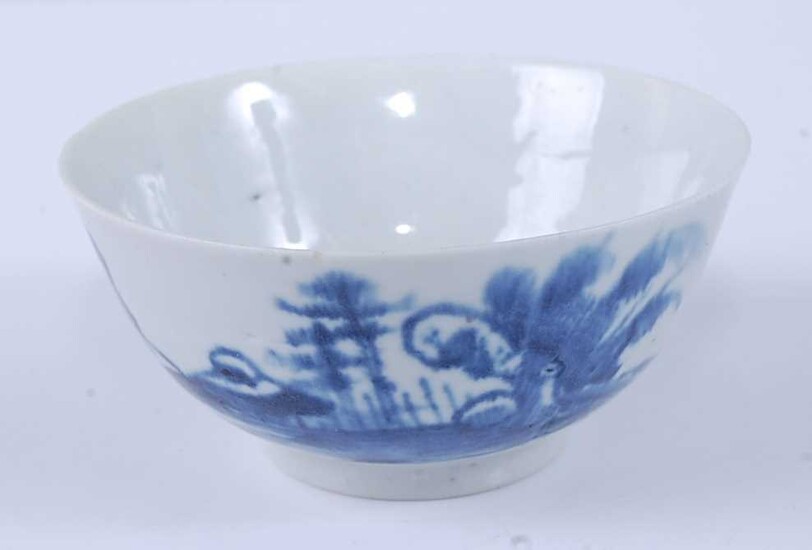A Longton Hall porcelain tea bowl