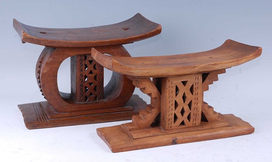 Lot details An Asante "Queen Mother" type hardwood stool,...