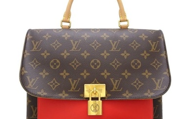 Louis Vuitton Monogram LOUIS VUITTON Marignan M44286 2Way Bag Brown Coquelicot 350611