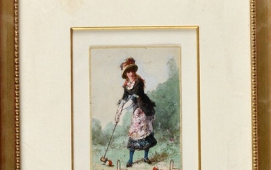 Luigi LOIR (1845-1916) Le Croquet ; La partie... - Lot 48 - Osenat
